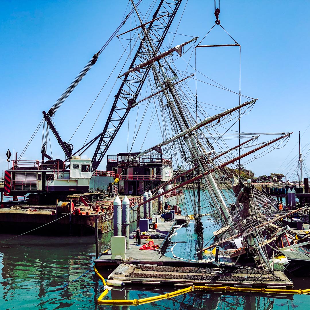 Pilgrim Tall Ship Salvage Vessel Demolition